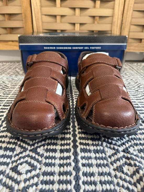 Nunn Bush High Tide Leather Fisherman Ankle Strap Closed Toe Sandals main image 6
